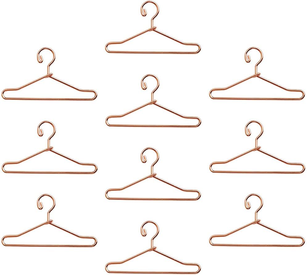 激安超特価 Sharprepublic ドール服用 ハンガー メタル ミニチュア 服ハンガー 1 3 6 8 12bjdドール服に適用 人形服掛け ディスプレイ 10個セット 40ミリメートルローズゴールド Goldandsilver Org