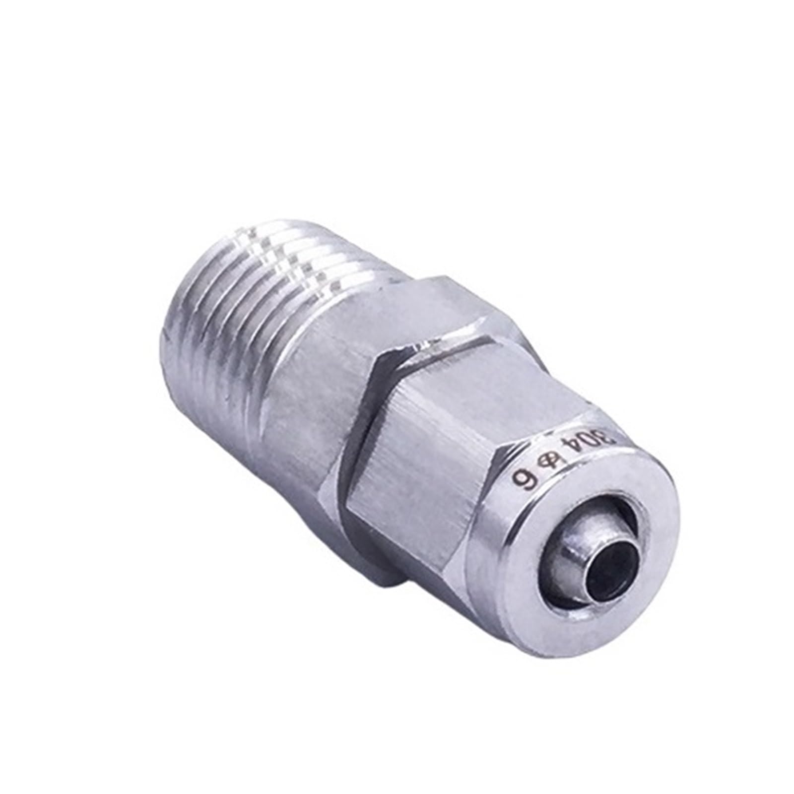 Conector NPT de acero inoxidable 304 para tubo de PTFE PU en union rapida de alta presion de 4uds
