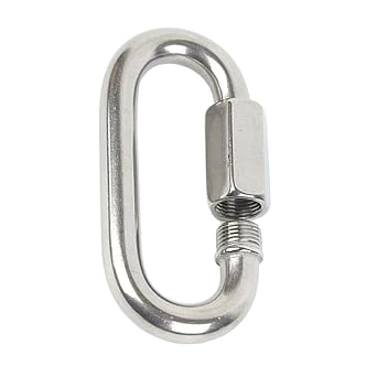 Stainless Steel Quick Links, 1/2 12mm Heavy Duty Locking Chain Link, Chain Connector, Chain Hooks for Camping, Hiking, Swing, Hammocks, Outdoor & Gym M121PCS