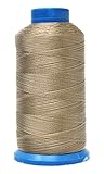 Mandala Crafts Bonded Nylon Thread Dark Beige Heavy Duty Sewing Threads - 1500 YDs Size 69 210D T70 Tex 70 Thread for Leather Jeans Weaving Outdoor Marine Upholstery Threads