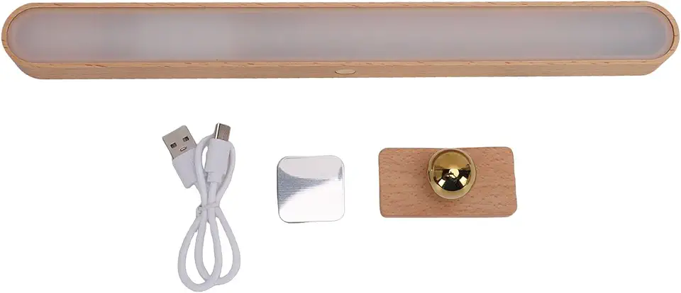 Pssopp Luz de Vaidade Recarregável, 800mAh Com Controle de Toque Regulável Luz de Banheiro Barra de Lâmpada de Vaidade Magnética para Espelho Banheiro Sala de Estar Quarto