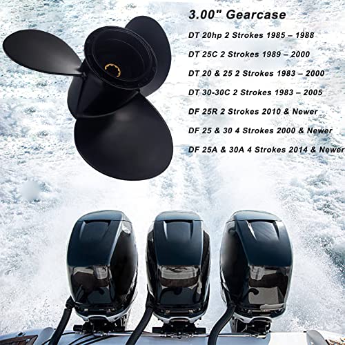 Boatman Boat Aluminum Propeller 10 1/4 X 11 Fit Suzuki Outboard Engine Dt20/25/30Hp Df25Hp,10 Spline Tooth thumb #5