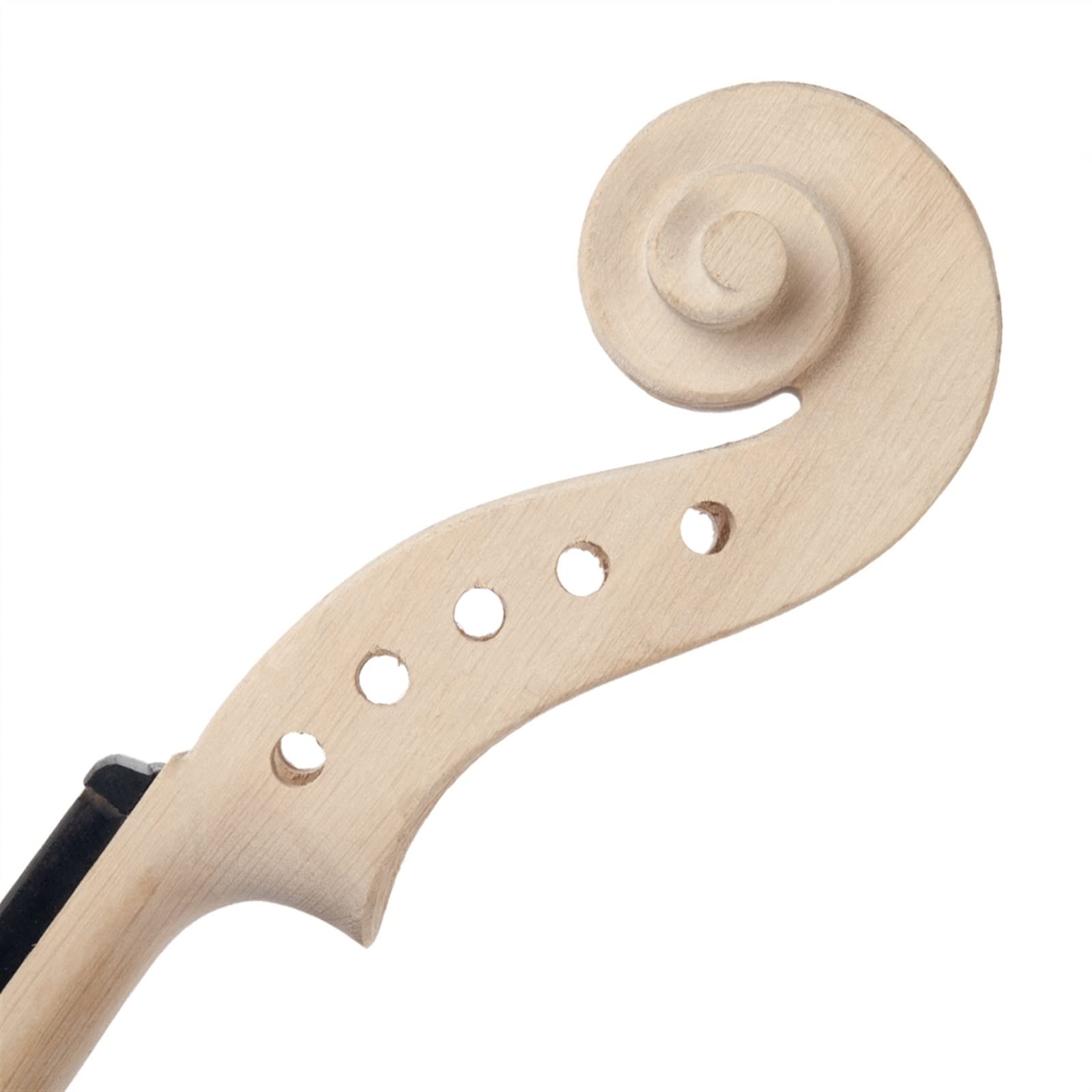 TSTS Accessorio Violino 5 PZ Violino in Legno di Acero Collo W/Tastiera in Ebano per 5 Corde Violino Incompiuto Violino Manico Parti di Violino Accessori