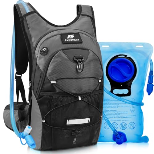 Expansea Sac à Dos d'hydratation avec vessie d'hydratation 3L, Sac à Dos de Cyclisme extérieur imperméable et Respirant de Grande capacité, pour la Course, la randonnée, Le Cyclisme, Le Camping