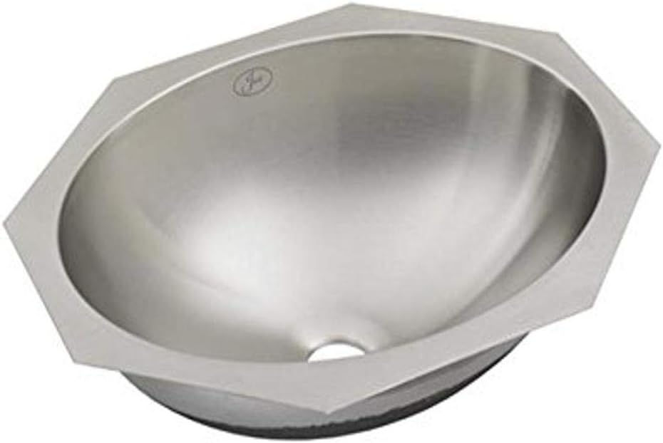 Just Manufacturing UOIF-ADA-1521-A,5,DCC Just Mfg One Bowl Lavatory, Undermount, Oval, 18 Ga Ada,W/Overflow SS Sink