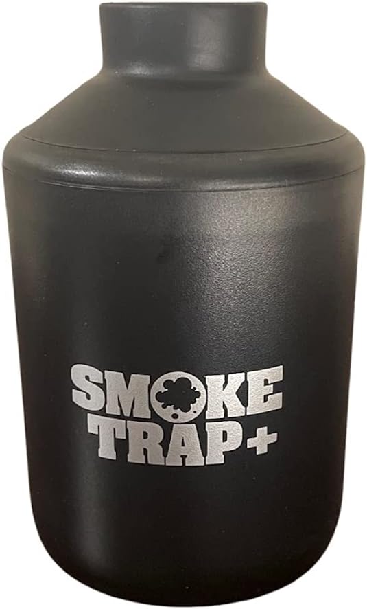 Smoke Trap + | Personal Air Filter (Sploof) - Replaceable Filters - Long Lasting Smoke Filter 500+ Uses With Easy Exhale - Filters Have Zero Plastic Waste - (Black)