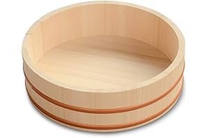 Premium Grade 10.6" Wooden Sushi Rice Bowl