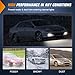 Nilight Fog Lights Assembly Compatible with 2003 2004 2005 2006 2007 Honda Accord 4Door Sedan 2004-2008 Acura TL w/H11 12V 55W Bulbs Clear Lens Driver and Passenger Side