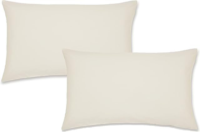 Catherine Lansfield Easy Iron Percale Standard Pillowcase Pair Cream