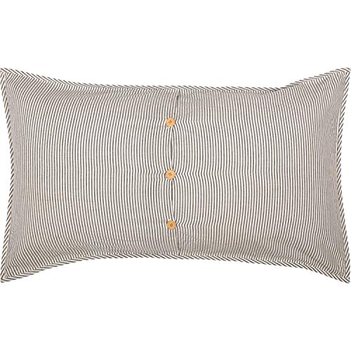VHC-Brands-Hatteras-Seersucker-Blue-Ticking-Stripe-King-Sham-21×37 VHC Brands Hatteras Seersucker Blue Ticking Stripe King Sham 21×37