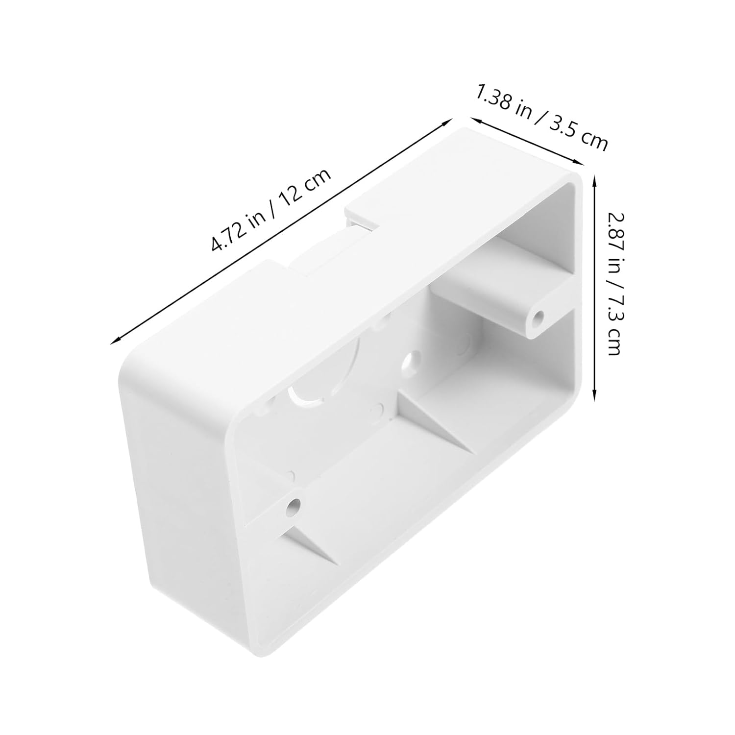 Hemobllo Surface Mount Outlet Box - 5 Pcs Electrical Outlet Box Single Gang Electrical Box Surface Mount Backbox Junction Box Plastic Electric Box for Home (White)