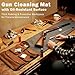 Rush Creek Creations Gun Cleaning Mat for All Guns - Portable, Waxed Canvas, Handle, Weather-Resistant Gun Cleaning and Shooting Pad
