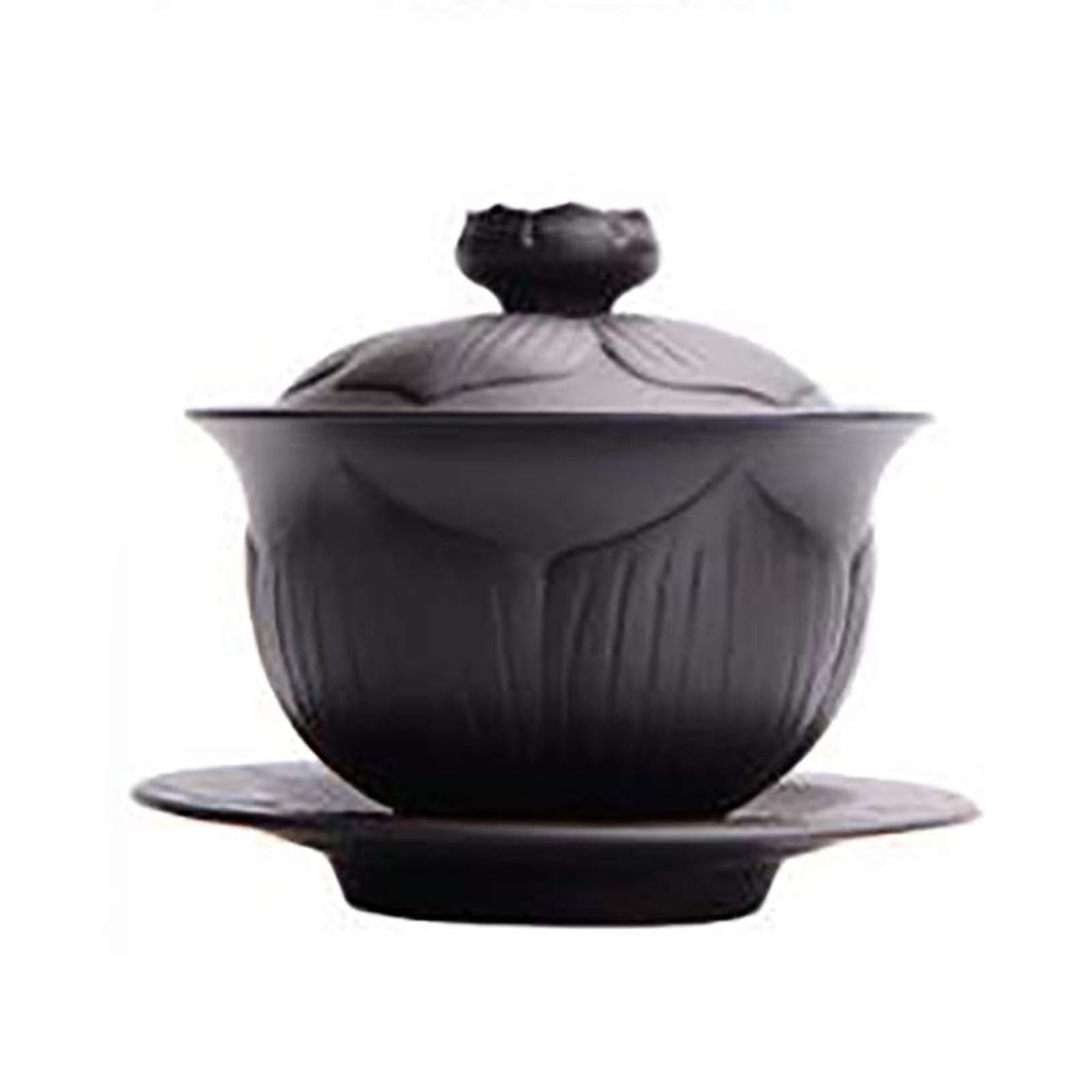 JTBDWOSK Gaiwan Clay Chinese Gaiwan Four Cups of Yixing Clay Zisha Gaiwan Gaiwan Teacup Purple Sand Gaiwan Single Set Tea Tea Set,A