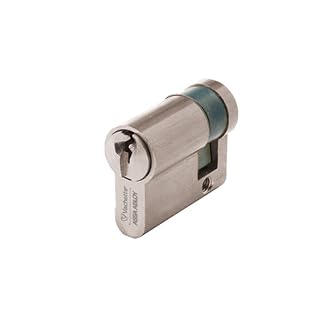 Vachette Demi-Cylindre de Serrure Mécanique FIRST pour Porte - 1 Entrée 30x10mm - Mécanisme 5 Goupilles Sécurisé - 3 Clés - Installation Facile - Garantie 2 Ans - Finition Nickelée - Amazon product rated Grade A