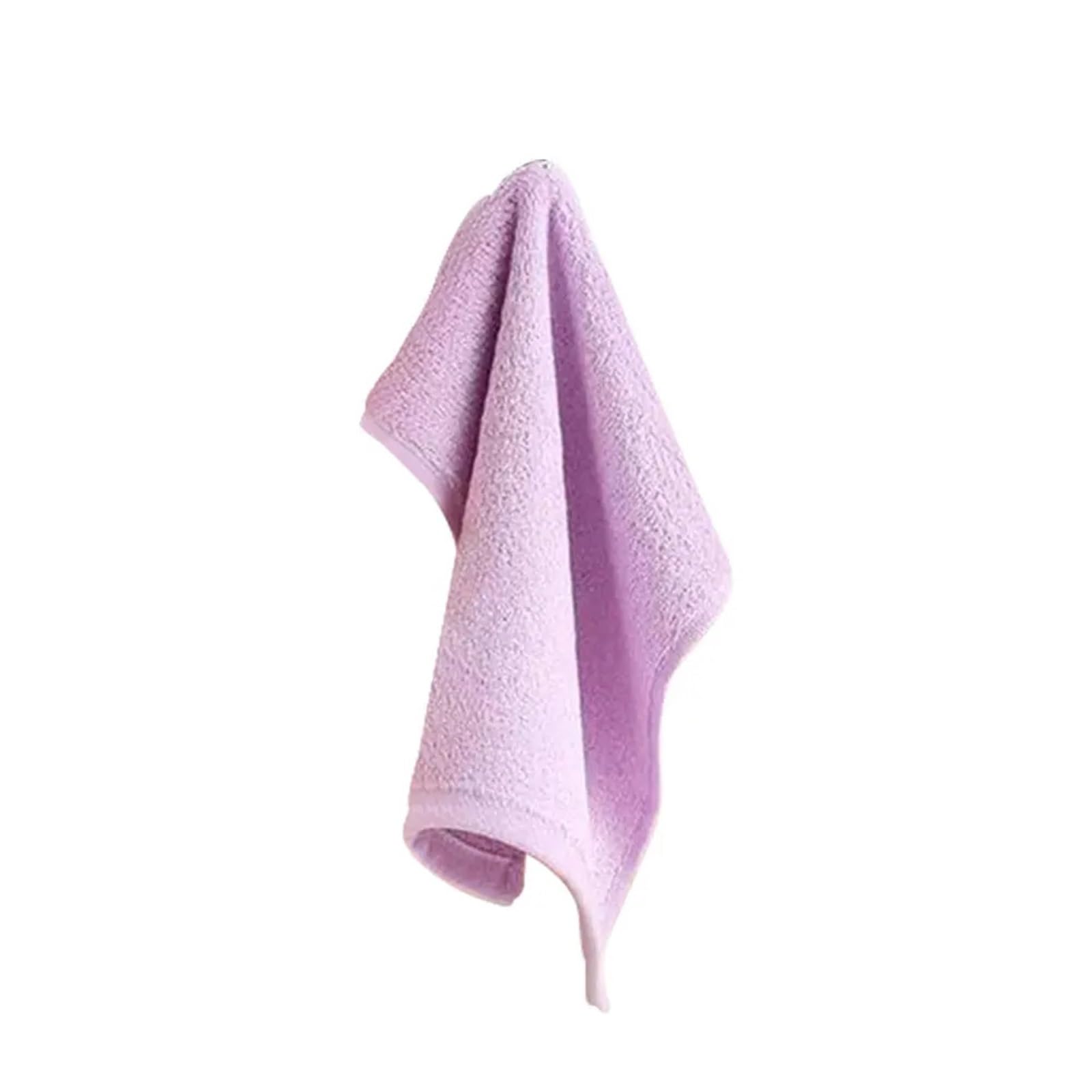 FGUJSUR Hand Towels 2pcs 25x25CM Square Towel Fiber Hanging Loop Small Washcloth Bathroom Towels(PURPLE)