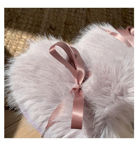 Cute bow Women's Fuzzy Memory Foam Slippers Fluffy Winter House Shoes Indoor and Outdoor4