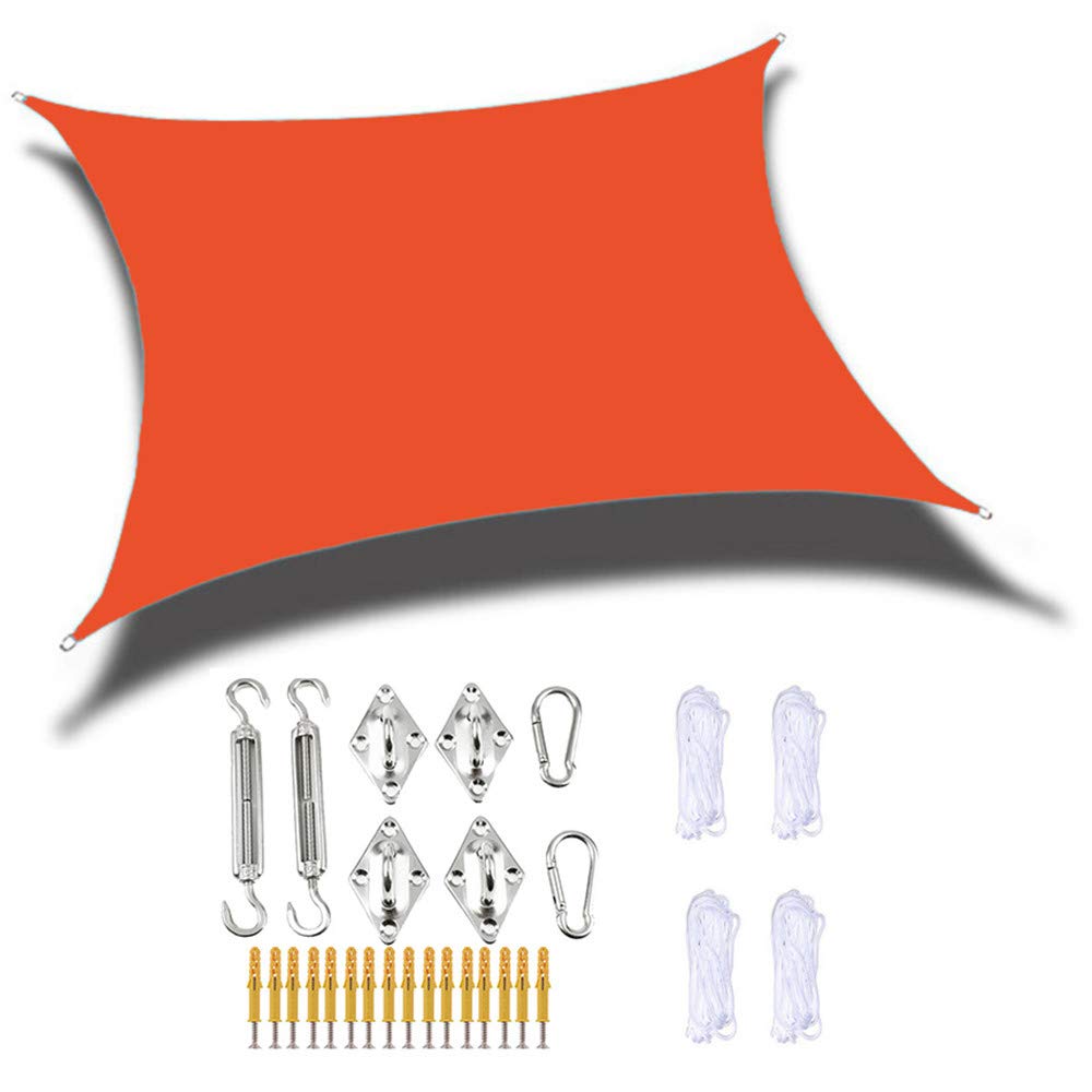 Auvent imperméable avec protection UV pour jardin et patio 4 x 7 m avec kit de fixation et corde – Parfait pour les solutions d'ombrage de terrasse, terrasse et cour