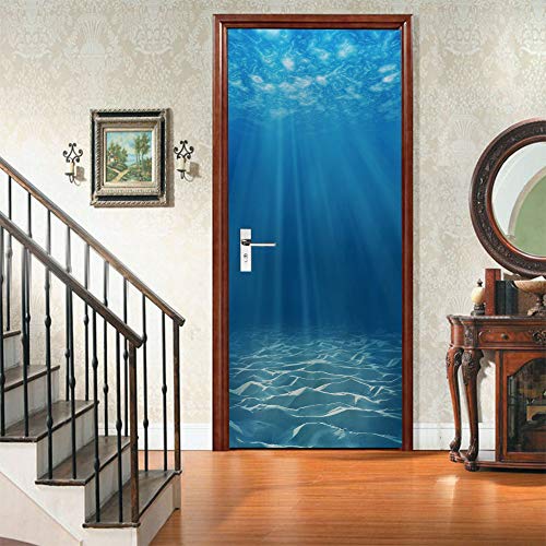 VIRANDA 3D Door Stickers Murals Peel and Stick - Underwater