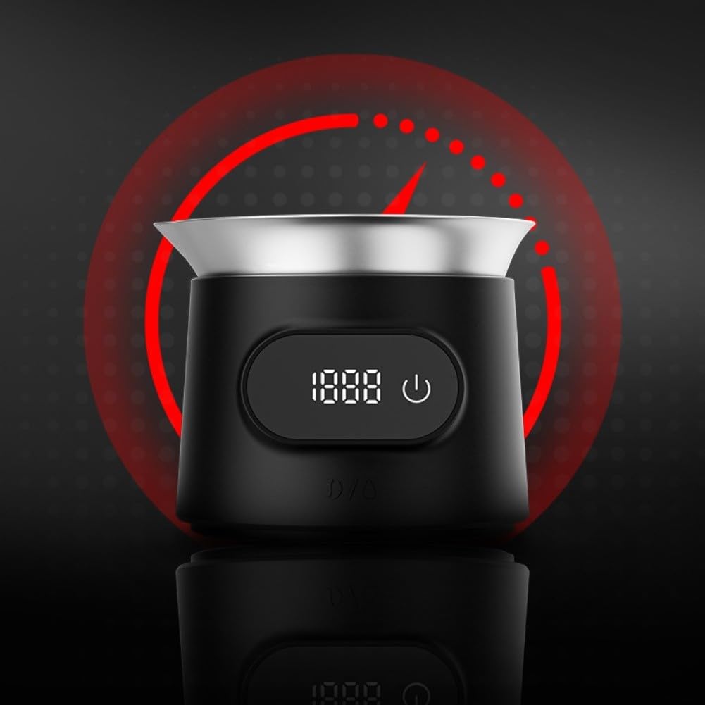 Digitale Espresso-Waage, mit Dosierbecher, 0,1 g, Präzision, 0,2–199,9 g Kapazität, USB-betrieben, für Kaffeebrühen, Schwarz