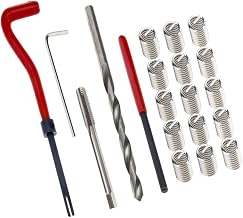 Thread Repair Kit 20pcs M10X1.5mm Metric Striped Thread Kit Propeller Drill Bit Kit Hand Thread Repair Tool Thread Restoration Kit