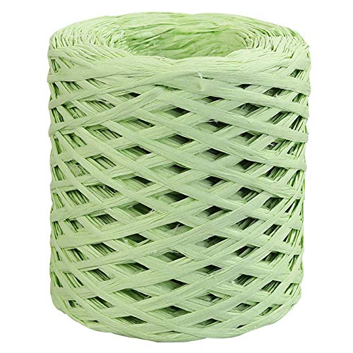 Jeogyong Raffia Ribbon 2Mm X 219 Yards Raffia Paper Ribbon For Gift Wrapping, Gift Box Packing, Florist Bouquets Decoration, Hanging Ornaments, Crocheting, Diy Crafts Project(Fruit Green) #TOP12