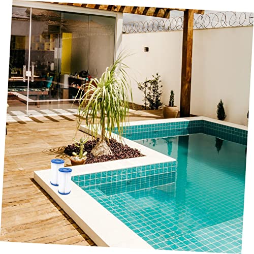 YARNOW 2PeçasdebombadesubstituiçãopráticaeútilCartuchobrancocriativoFiltroreutilizáveldepiscinadeplá