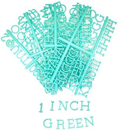 UCATQ ERUIOLA Plastic Letters for Letter Board - 188 Characters, Including Numbers, Symbols for Changeable Letter Boards, Atoz Create, Letter Boards Accessories (1 INCH Green)