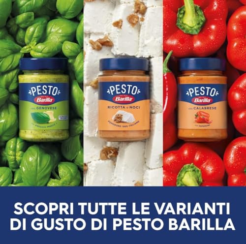 Barilla Sugo 8 Pesti alla Genovese da 90 g con Basilico Italiano e Parmigiano Reggiano DOP, Senza Glutine - Immagine 5