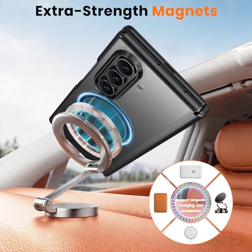Image of WRJ for Samsung Galaxy Z Fold 7 Case Built-in Screen Protector,Black