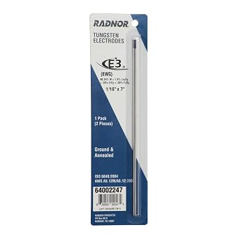 Radnor 116" X 7" E3 Tungsten Electrode Ground 2 Per Package