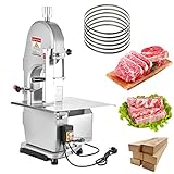 ChBiao 110v 1500W Electric Bone Sawing Machine Home or Commerce Cattle Sheep Pig Fish Cut 0.8-5.9 Inch Cutting Thickness Table Size 20 * 15inch With 6 Saw Blades