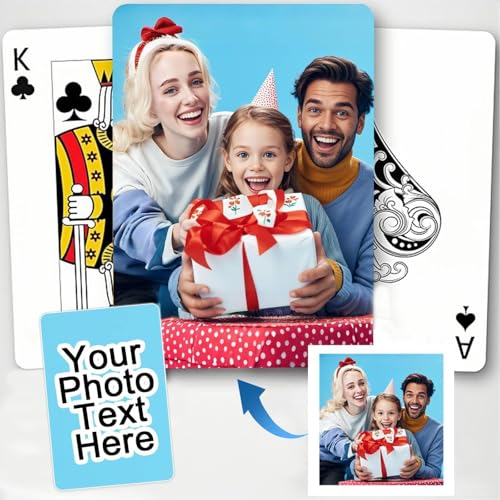 PRIVATEDIY Custom Playing Cards,Make Own Customized Playing Card Present for Party,Family,Weddings,Business,Activities,and More (Single/Bulk)