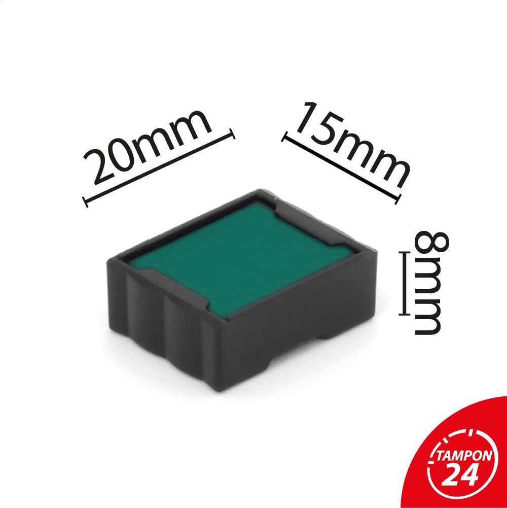 Cassette d’encre pour Trodat Printy 4921 | Cartouche Trodat 6/4921 (Pack de 3 - Verte)