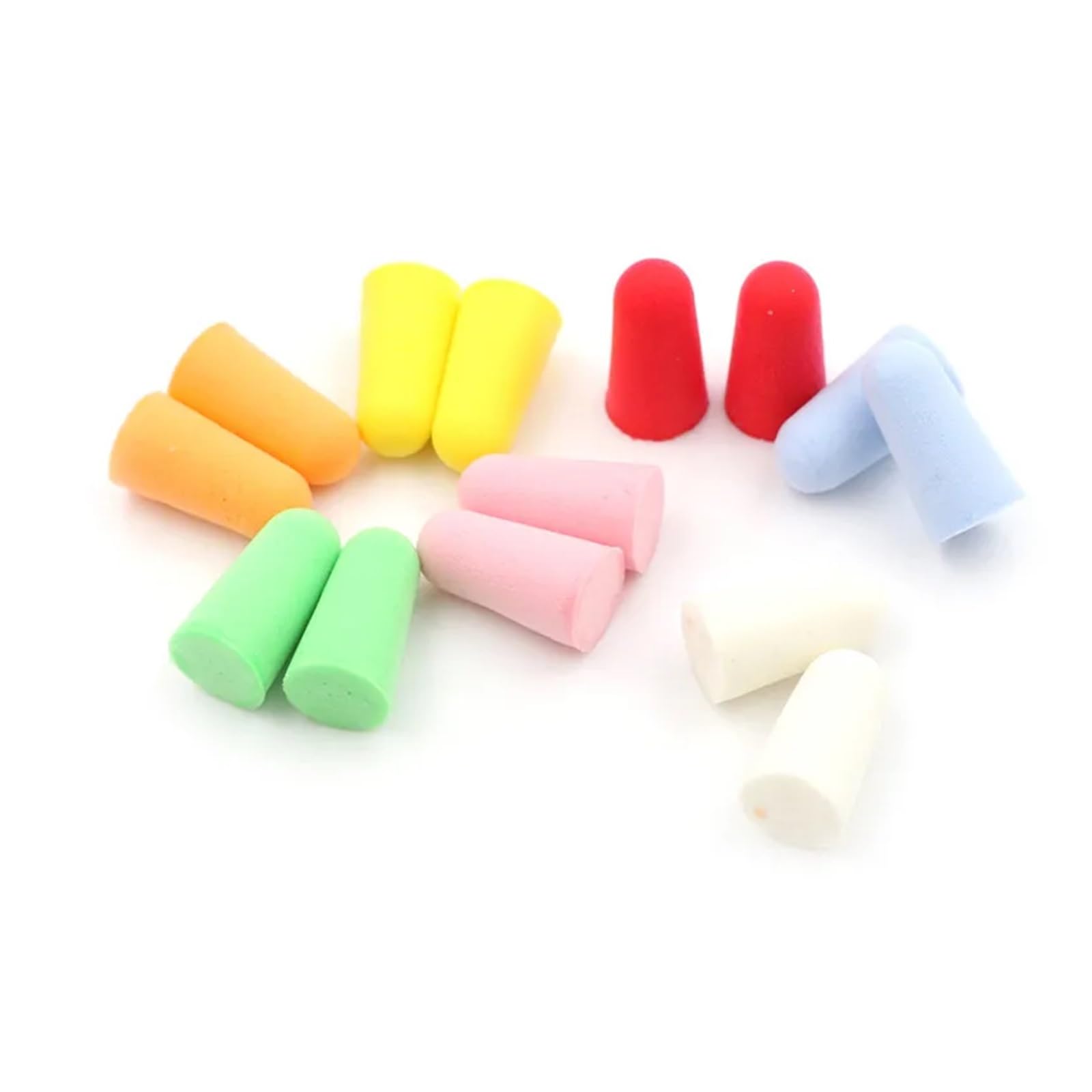 Tapones para los oídos para dormir, 10 pares de tapones para los oídos de espuma de poliuretano, antirruido, cómodos para estudiar el sueño (rojo)