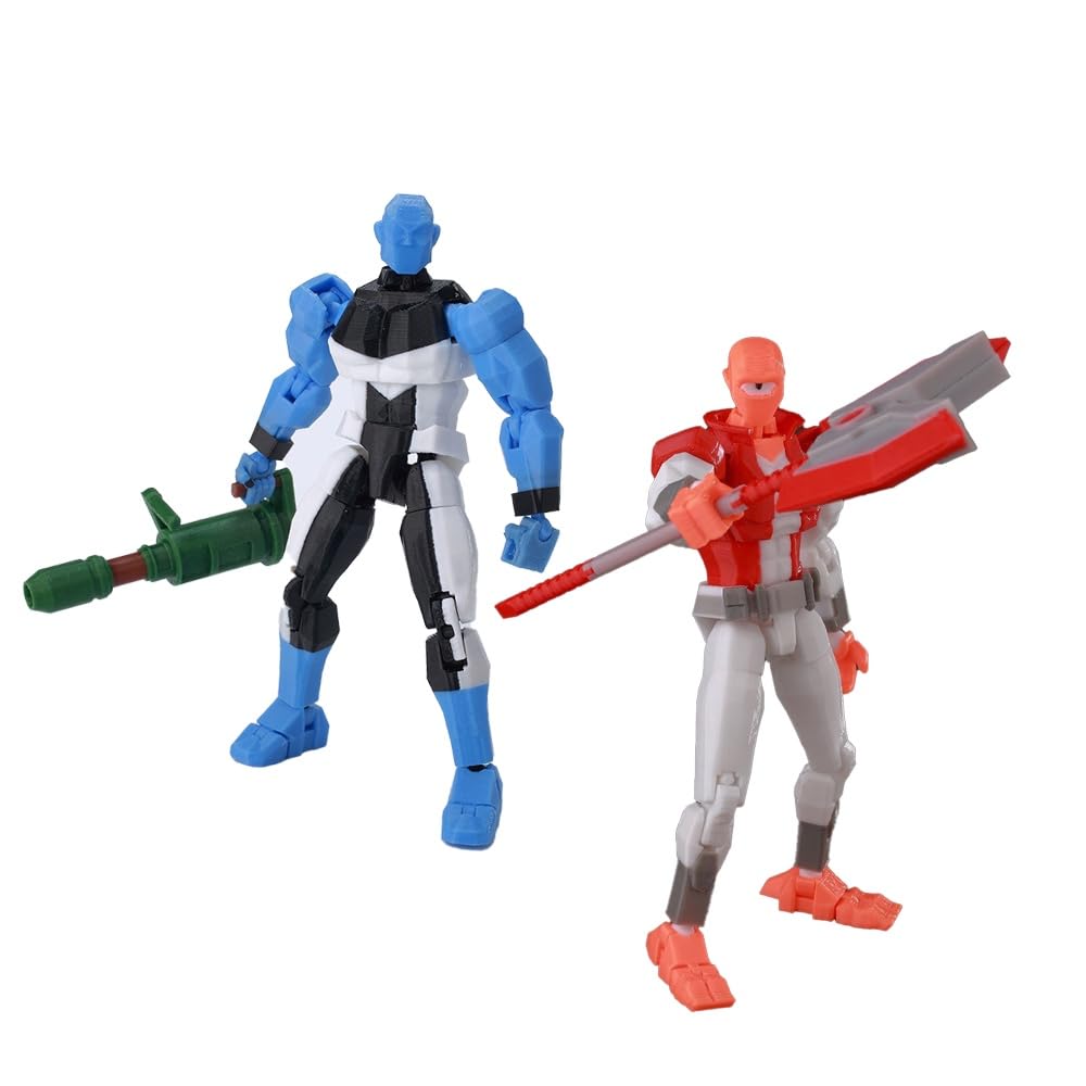 Jilijia 2PCS Anime Mauler Twins/Allen the Alien Figure 14cm Cartoon Model Movable Joints Action Figures Collectible Statue Desktop Decoration Gifts for Fans