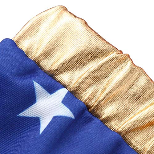 Biquíni infantil feminino com estampa de estrelas e bandeira dos EUA frente única biquíni de duas pe