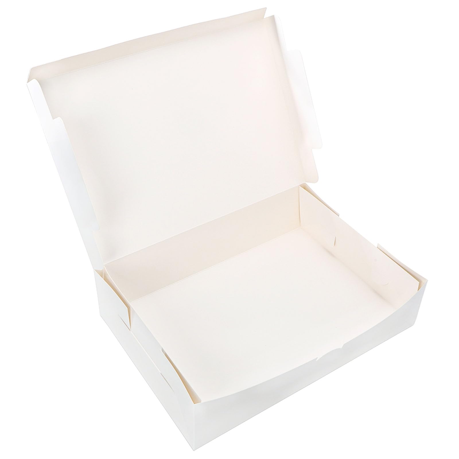 Okllen Confezione da 20 scatole da forno bianche, 35,5 x 25,4 x 8,9 cm, usa e getta, in cartone kraft, per biscotti, cupcake, muffin, ciambelle, macaron, torte