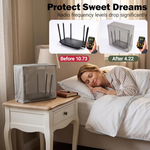 Image of WiFi Router Cover E.M.F Protection Signal Shielding(12.2''x 12.2'' x 5.9'')
