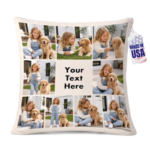 Custom4U Custom Pillow with Picture, Anniversary Keepsake, Printed in USA