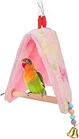 Vista 8 de Tienda de campaña de felpa para pájaros, hamaca triangular cálida para invierno, cama nido para loro, periquito, cacatúa, tortolito (M)
