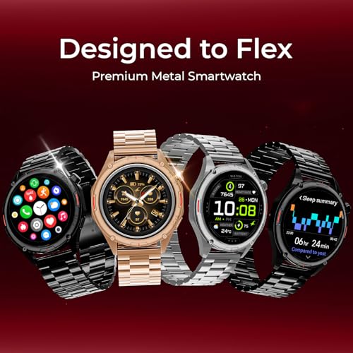 Image of Fastrack Marvellous FX1 1.43 inch AMOLED Smart Watch with SpO2 Monitoring, Sleep & Mood Tracking, Bluetooth Calling, AI Voice Assistant, Alloy Case - Smartwatch for Men & Women (Rose Gold)
