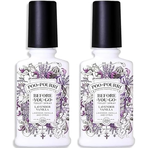 Poo-Pourri, Before-You-Go Toilet Spray, Original Lavender Vanilla - 4 oz, 2 Pack Cover