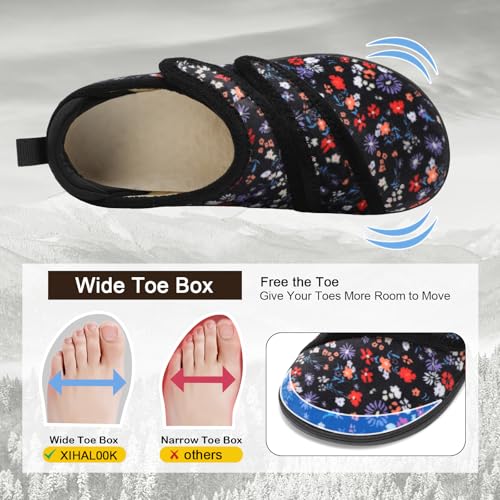 XIHALOOK Slippers for Women Diabetic Shoes Wide House Shoes Adjustable for Edema Plantar Fasciitis3