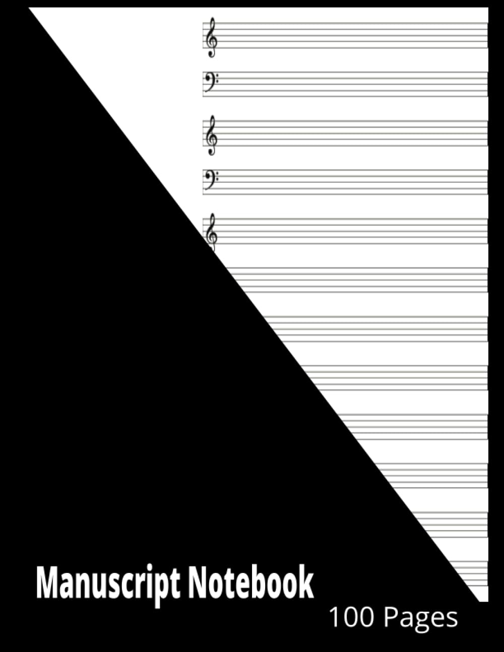 Cahier de musique pour écrire vos partitions de piano sans dessiner les clés