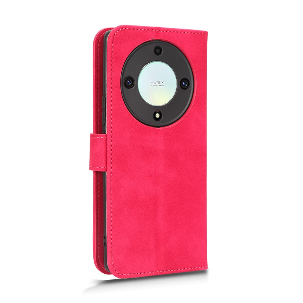 WOBURN Leather Folio Cover per Honor Magic 5 Lite 5G (Magic5 Lite) / X9a, Custodia in Pelle PU Magnetica Libro Flip Portafoglio con [Funzione Stand]. Blu