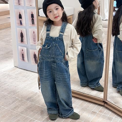 Salopette en jean large ample et décontractée style rétro tendance - 4