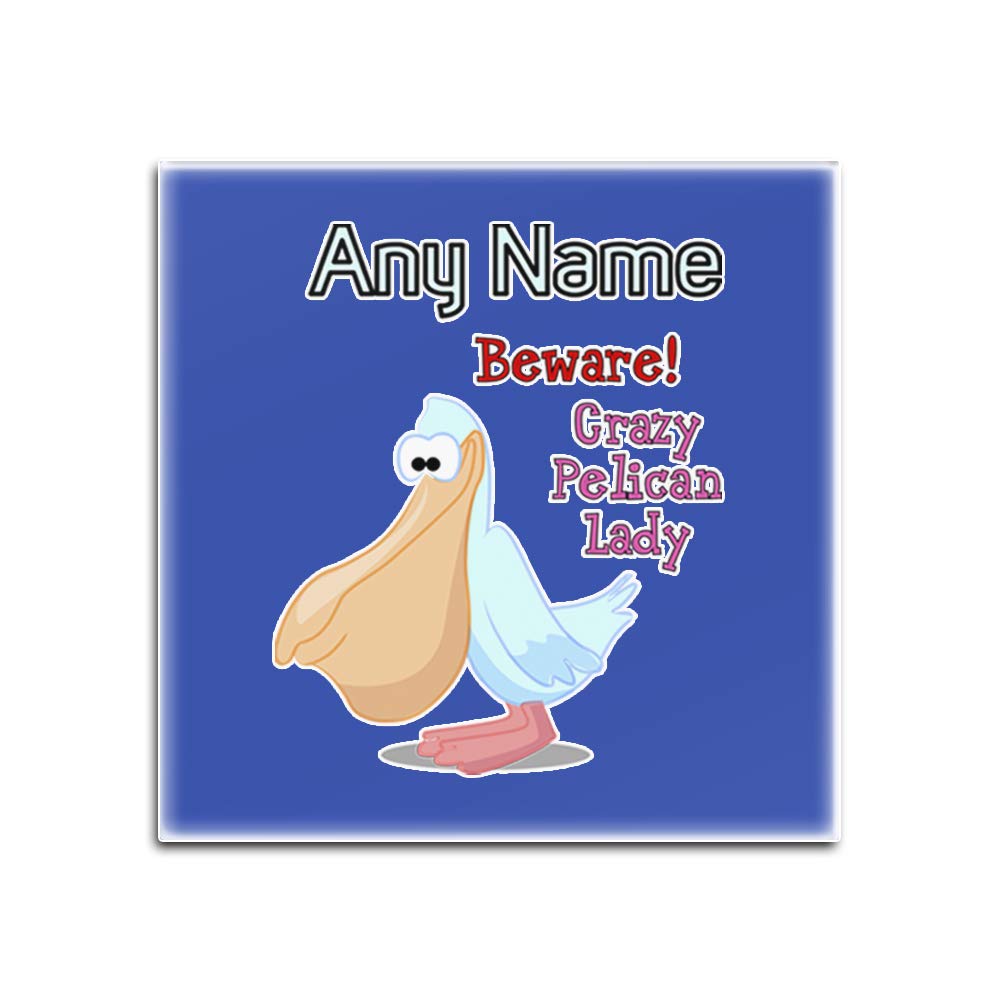 Dessous-de-verre en verre bleu carré personnalisable oiseau
