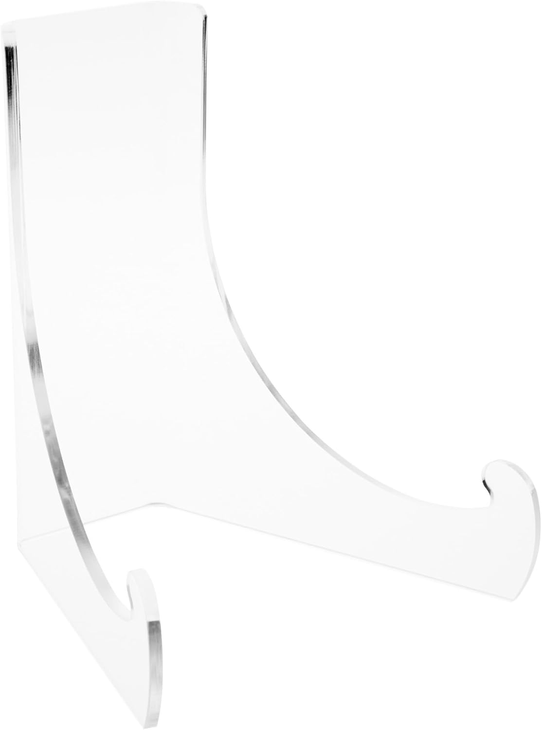 Plymor Large Clear Acrylic Flat Back Easel with Deep Support Ledges, 12" H x 10" W x 9.75" D (3 Pack)