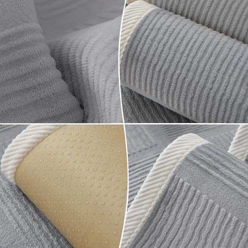 BXAEYIPOR Couch Überzug,Sofa Überzug,Sofa-Schutzhülle mit Rutschfester Unterlage,Neue Universelle rutschfeste Solide Strukturierte für Wohnzimmer,Multi-Size Sofa Sitzkissenbezug.