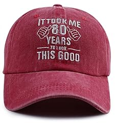 80th Embroidered Red